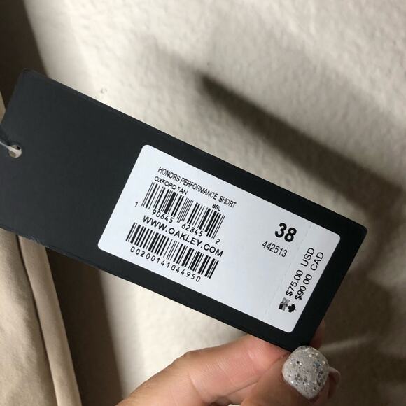 Oakley Tan Honors Performance Shorts Sz 38 - Picture 5 of 7